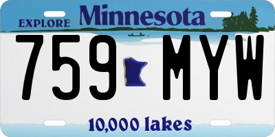MN license plate 759MYW