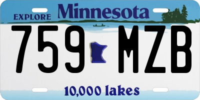 MN license plate 759MZB