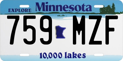 MN license plate 759MZF