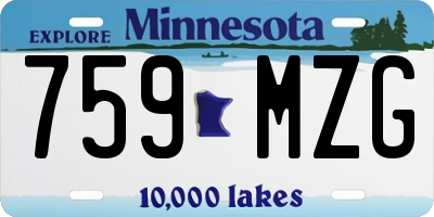 MN license plate 759MZG
