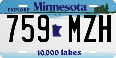 MN license plate 759MZH