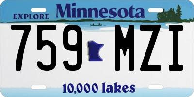 MN license plate 759MZI