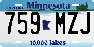 MN license plate 759MZJ