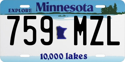 MN license plate 759MZL