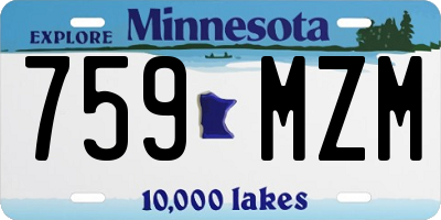 MN license plate 759MZM