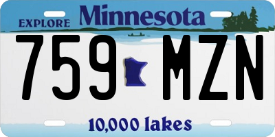 MN license plate 759MZN