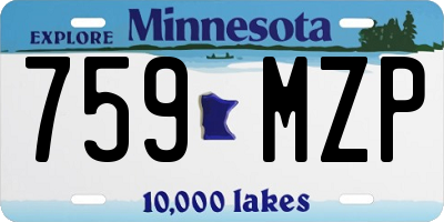 MN license plate 759MZP