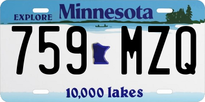 MN license plate 759MZQ