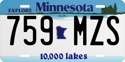 MN license plate 759MZS