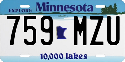 MN license plate 759MZU
