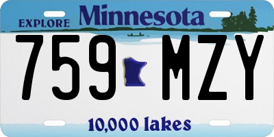 MN license plate 759MZY