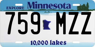 MN license plate 759MZZ