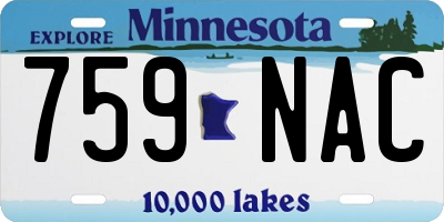 MN license plate 759NAC