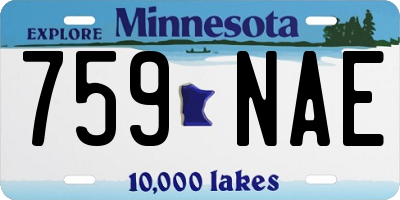 MN license plate 759NAE
