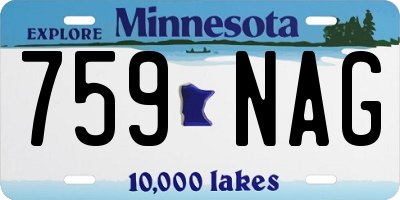 MN license plate 759NAG