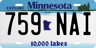 MN license plate 759NAI