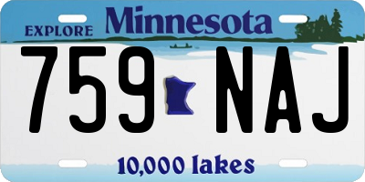 MN license plate 759NAJ