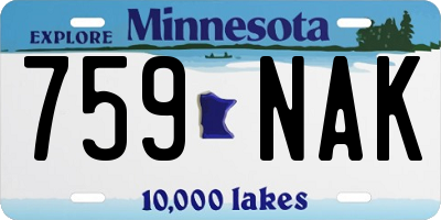 MN license plate 759NAK