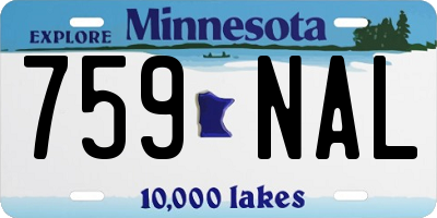 MN license plate 759NAL