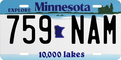 MN license plate 759NAM
