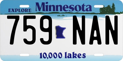 MN license plate 759NAN