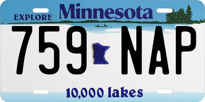MN license plate 759NAP