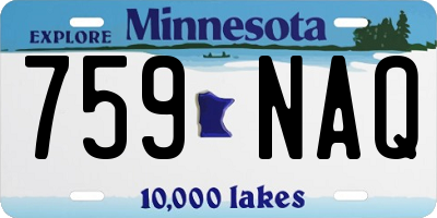 MN license plate 759NAQ