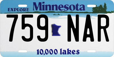 MN license plate 759NAR
