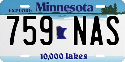 MN license plate 759NAS