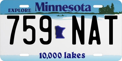 MN license plate 759NAT