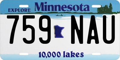 MN license plate 759NAU