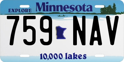 MN license plate 759NAV