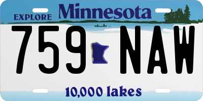 MN license plate 759NAW