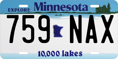 MN license plate 759NAX