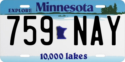 MN license plate 759NAY