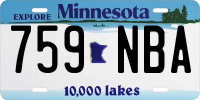 MN license plate 759NBA