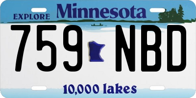 MN license plate 759NBD