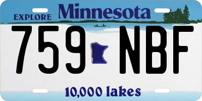 MN license plate 759NBF