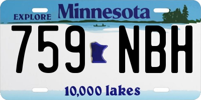 MN license plate 759NBH