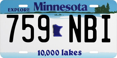 MN license plate 759NBI