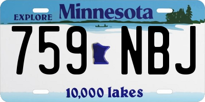 MN license plate 759NBJ