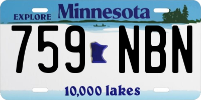MN license plate 759NBN