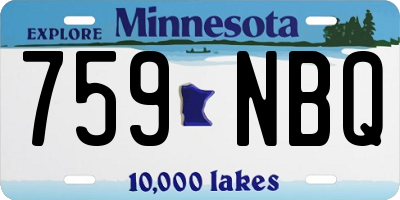 MN license plate 759NBQ