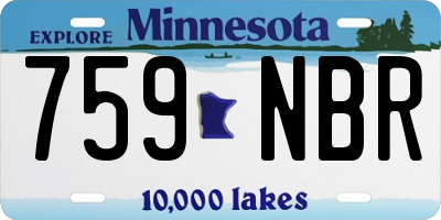 MN license plate 759NBR