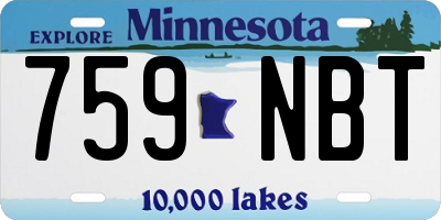 MN license plate 759NBT