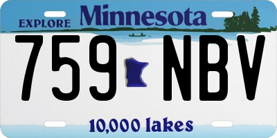 MN license plate 759NBV