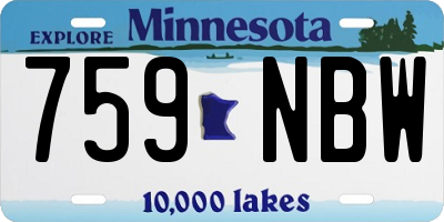 MN license plate 759NBW