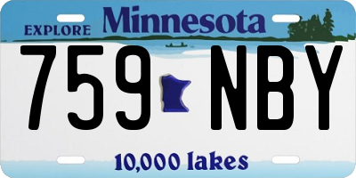 MN license plate 759NBY