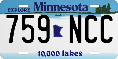 MN license plate 759NCC