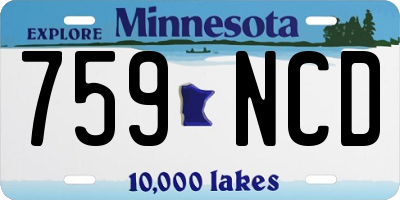 MN license plate 759NCD